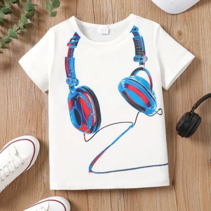 Googo Gaaga Boys Headphone printed T-shirt