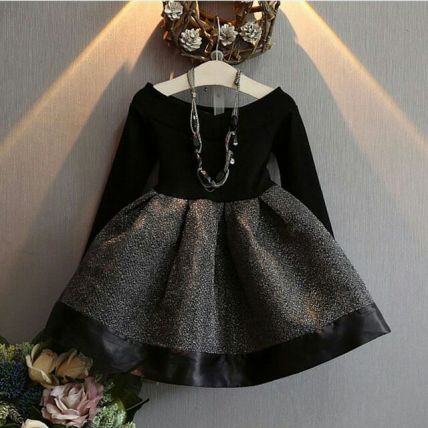 Beautifull Black Full Sleeves Dress