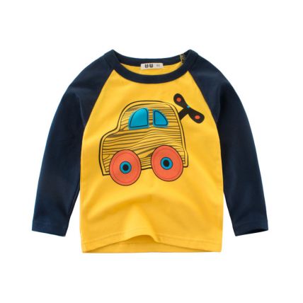 Googo Gaaga Boys Car Printed T-Shirt In Multicolour