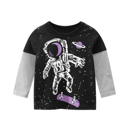 Googo Gaaga Boys Astronaut Printed T-Shirt In Multicolour