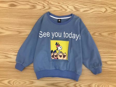 Googo Gaaga Boys See You Today Printed Sweatshirt In Blue Colour