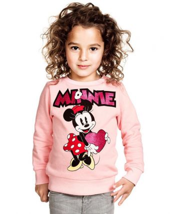 Pink Minnie Mouse Full Sleeves Sweatshirt