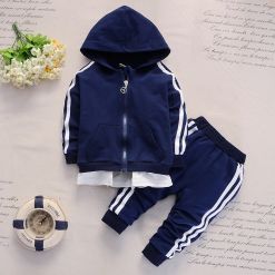 Boy's Cotton Full Sleeves Hoodie Style Sweatshirt With Pant Set